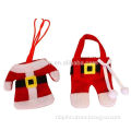 In Stock Pop Happy Santa Claus Tableware Silverware Suit Christmas dinner party gifts cutlery holder pockets